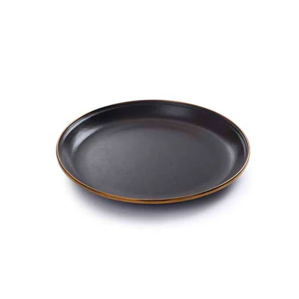 Load image into Gallery viewer, BAREBONES Enamel Salad Plate - Charcoal (Set of 2)