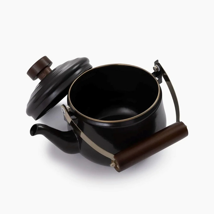 BAREBONES Enamel Teapot - Charcoal