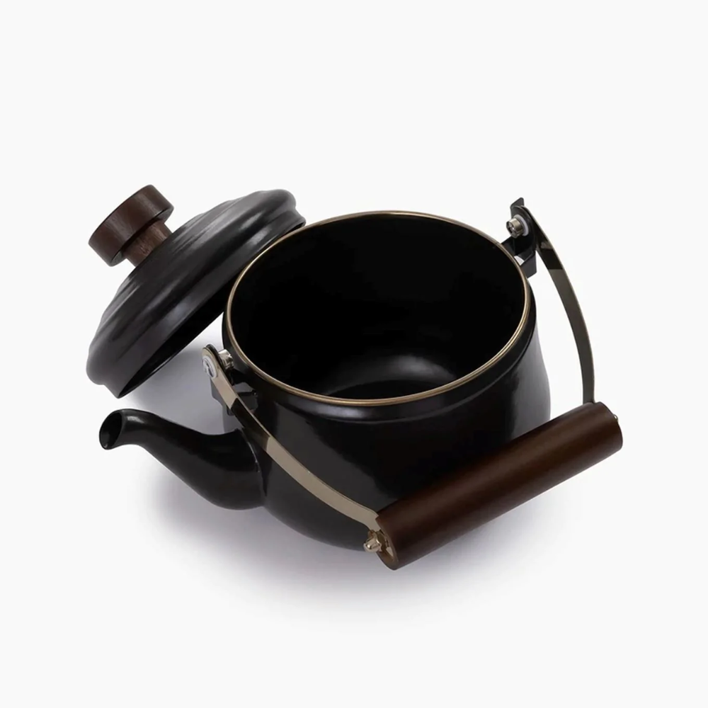 Load image into Gallery viewer, BAREBONES Enamel Teapot - Charcoal