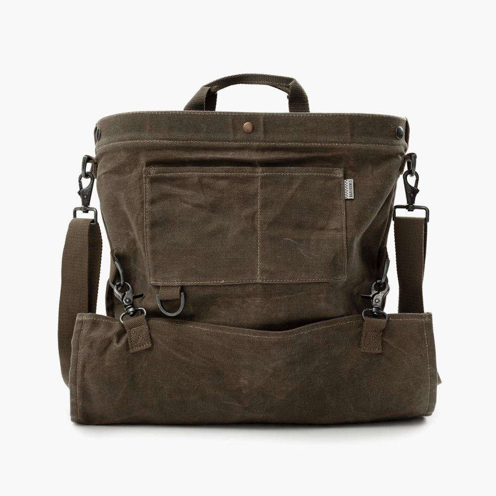 Load image into Gallery viewer, BAREBONES Harvesting &amp; Gathering Bag Waxed Canvas - Dark Khaki