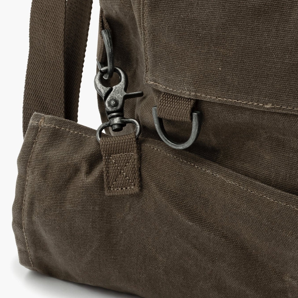 Load image into Gallery viewer, BAREBONES Harvesting &amp; Gathering Bag Waxed Canvas - Dark Khaki