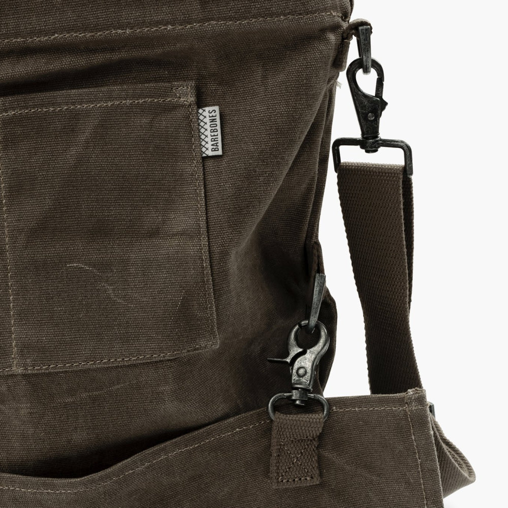 Load image into Gallery viewer, BAREBONES Harvesting &amp; Gathering Bag Waxed Canvas - Dark Khaki