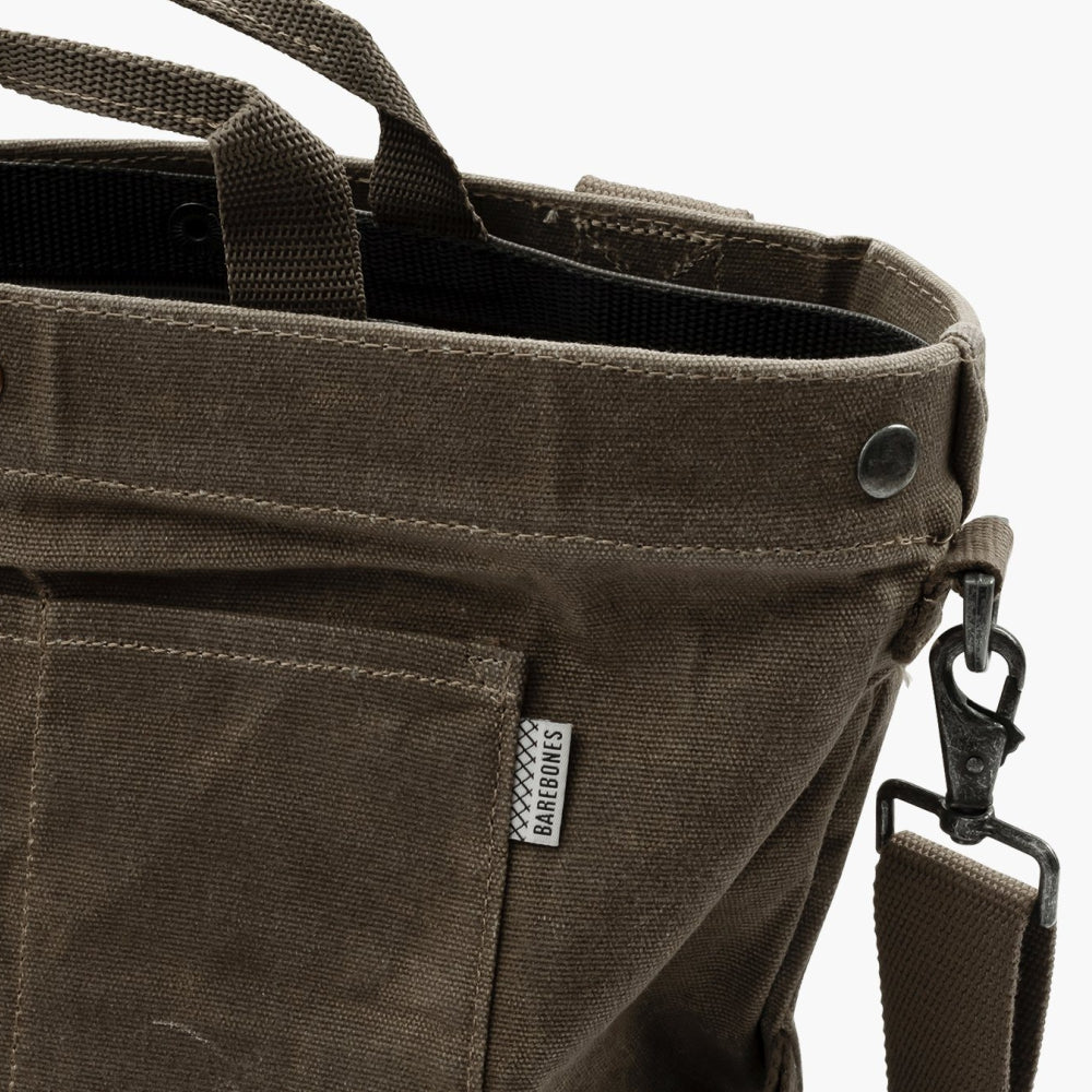 Load image into Gallery viewer, BAREBONES Harvesting &amp; Gathering Bag Waxed Canvas - Dark Khaki