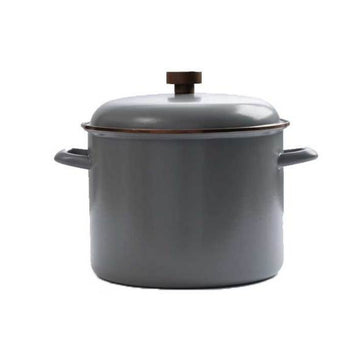 BAREBONES Enamel Stock Pot - Slate Grey