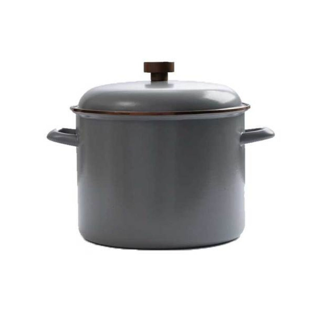 Load image into Gallery viewer, BAREBONES Enamel Stock Pot - Slate Grey