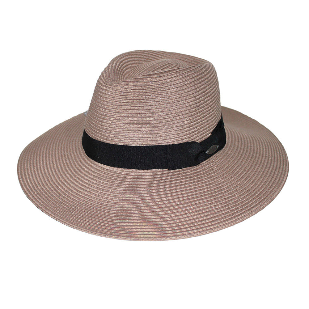 Load image into Gallery viewer, RIGON HEADWEAR Fiona Flexibraid Wide Braid 58cm Fedora - Taupe