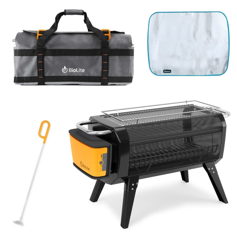 Load image into Gallery viewer, BIOLITE Firepit+ with Carry Bag, Mat &amp; Poker - Deluxe Bundle