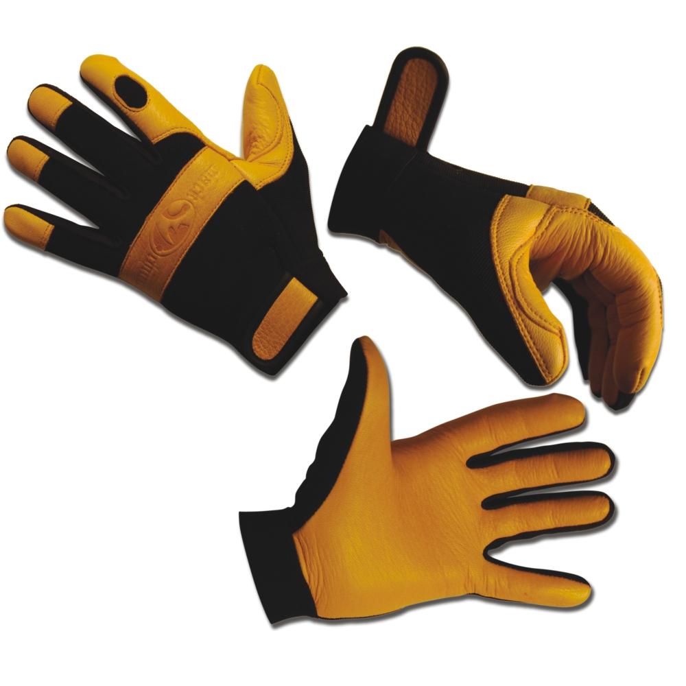 BLACK RHINO DEERSKINZ Heavy Duty Leather Work Gloves - Pair