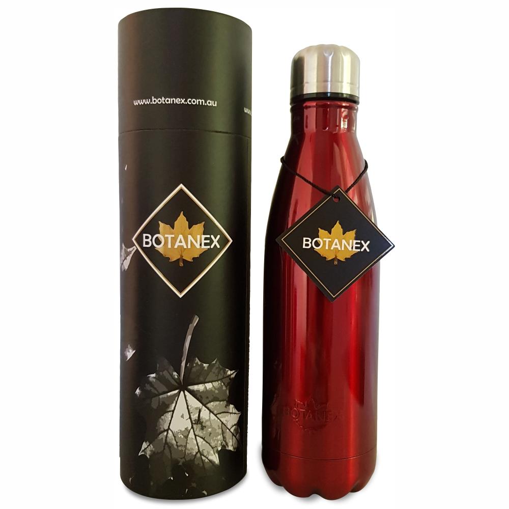 Red Insulated Bottle with packaging