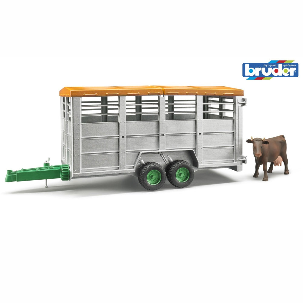 Load image into Gallery viewer, BRUDER Livestock Trailer with 1 cow 1:16