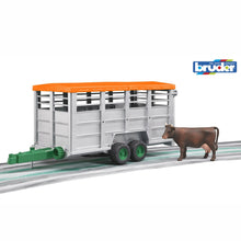 Load image into Gallery viewer, BRUDER Livestock Trailer with 1 cow 1:16