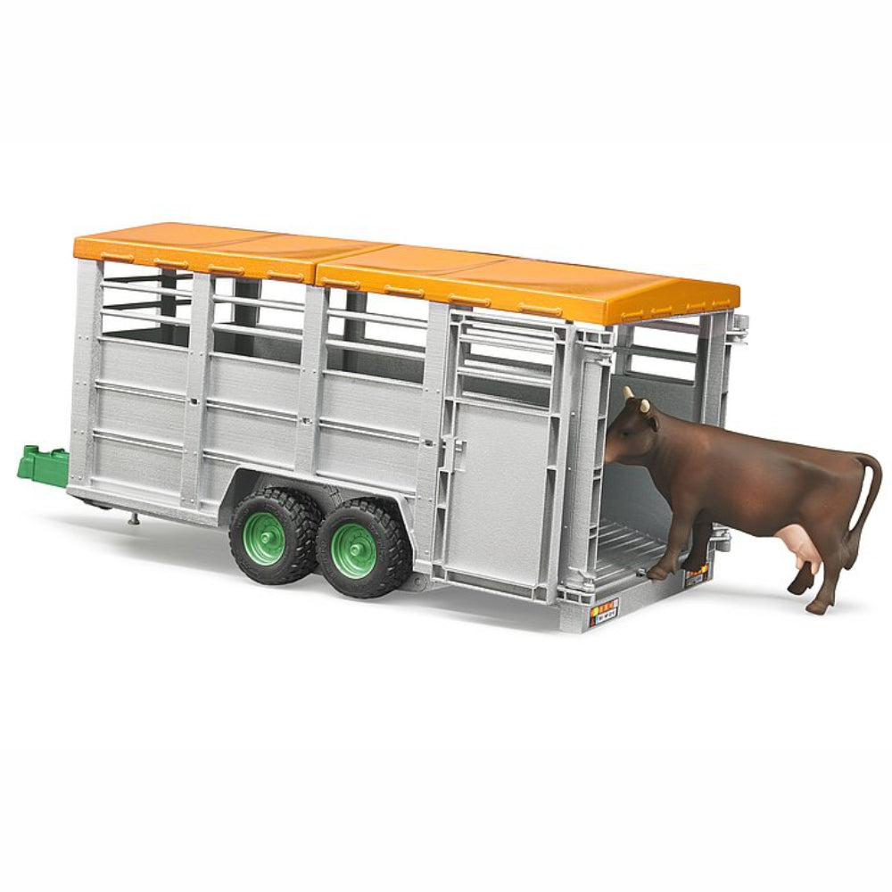 Load image into Gallery viewer, BRUDER Livestock Trailer with 1 cow 1:16