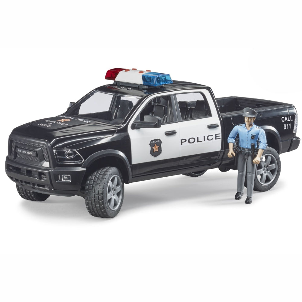 Load image into Gallery viewer, BRUDER RAM 2500 Police truck with policeman 1:16