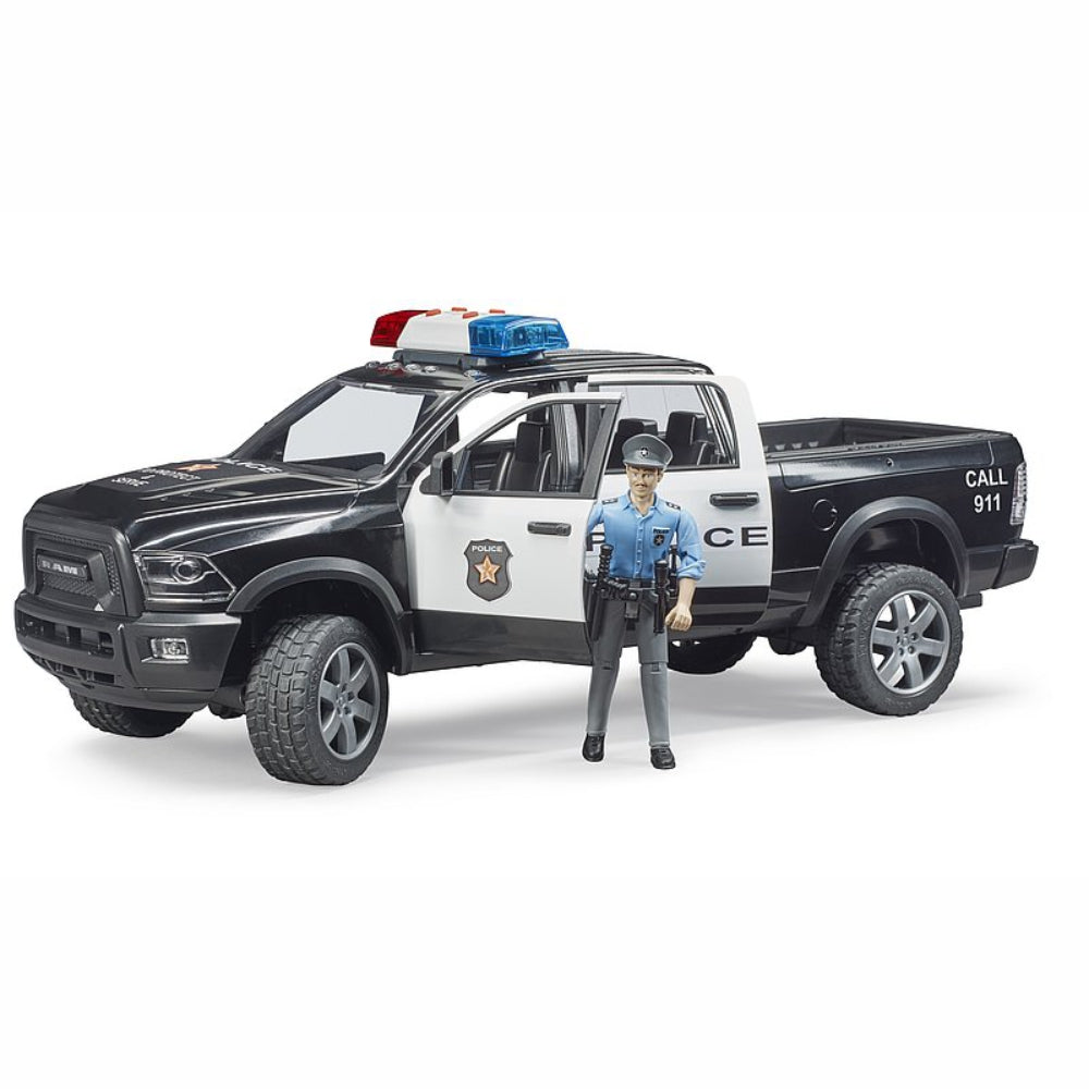 Load image into Gallery viewer, BRUDER RAM 2500 Police truck with policeman 1:16