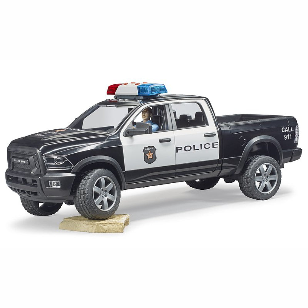 Load image into Gallery viewer, BRUDER RAM 2500 Police truck with policeman 1:16