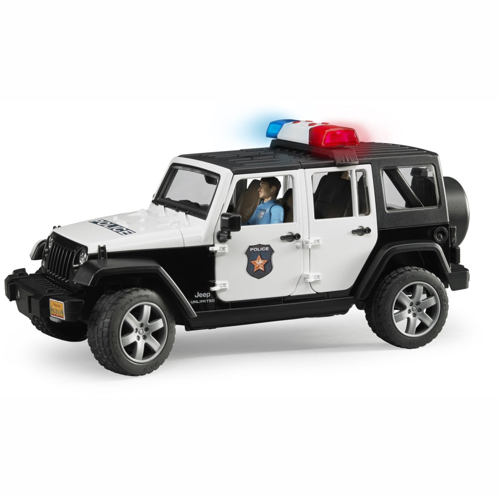 Load image into Gallery viewer, BRUDER Jeep Wrangler Police vehicle with policeman and accessories