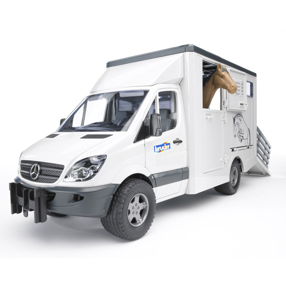 Load image into Gallery viewer, BRUDER Mercedes Benz Sprinter animal transporter  1:16