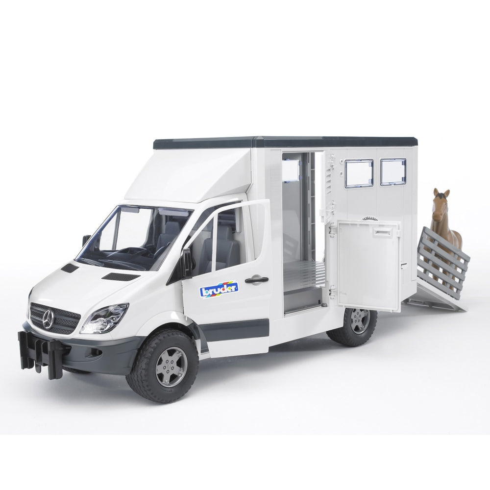 Load image into Gallery viewer, BRUDER Mercedes Benz Sprinter animal transporter  1:16