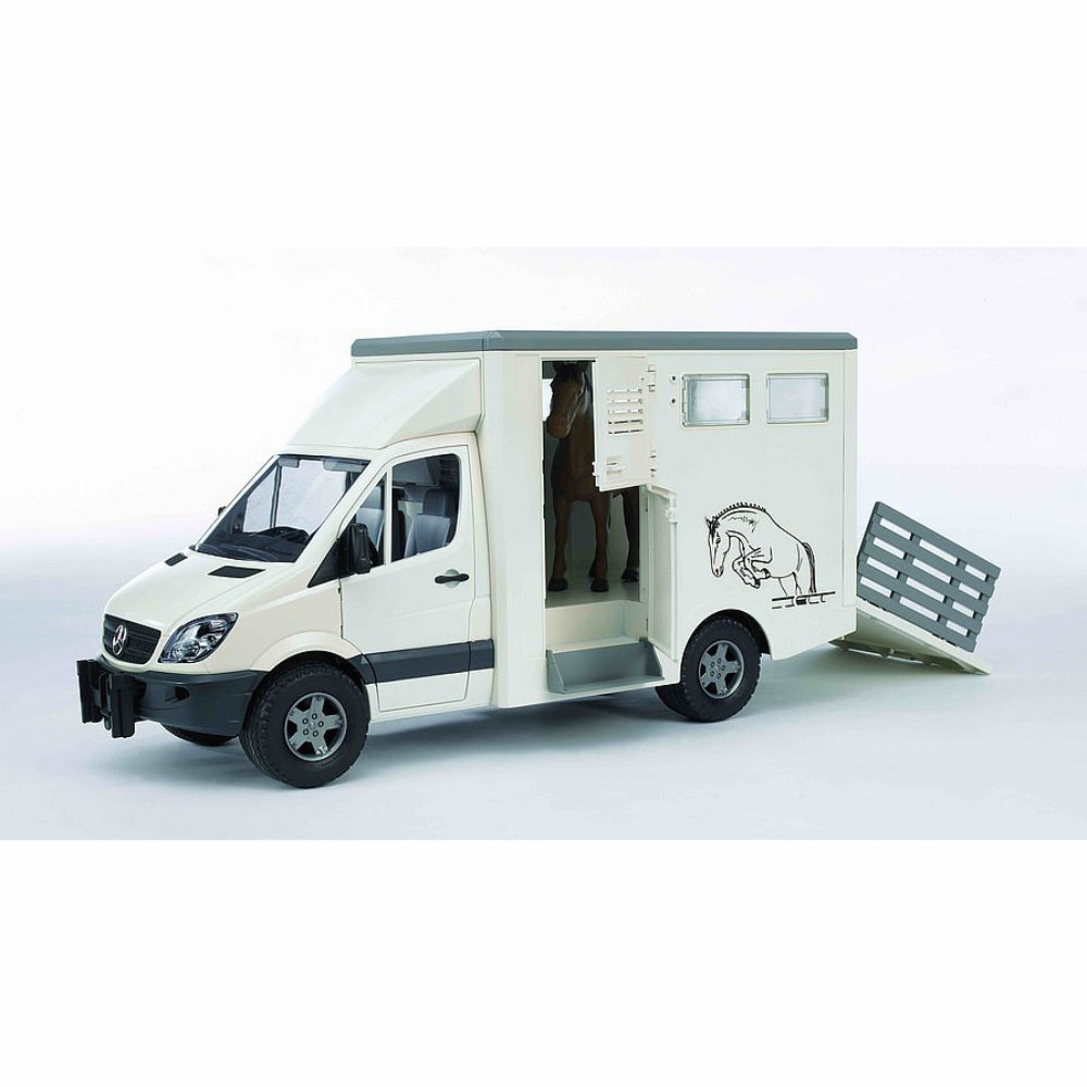 Load image into Gallery viewer, BRUDER Mercedes Benz Sprinter animal transporter  1:16