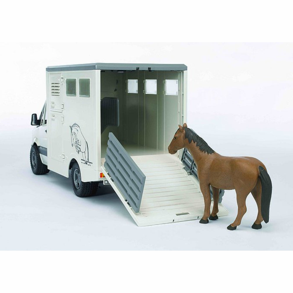 Load image into Gallery viewer, BRUDER Mercedes Benz Sprinter animal transporter  1:16