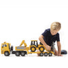 BRUDER MAN TGA Low loader truck with JCB Backhoe loader 1:16