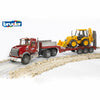 BRUDER MACK Granite  Low Loader w/JCB 4CX Backhoe Loader 1:16