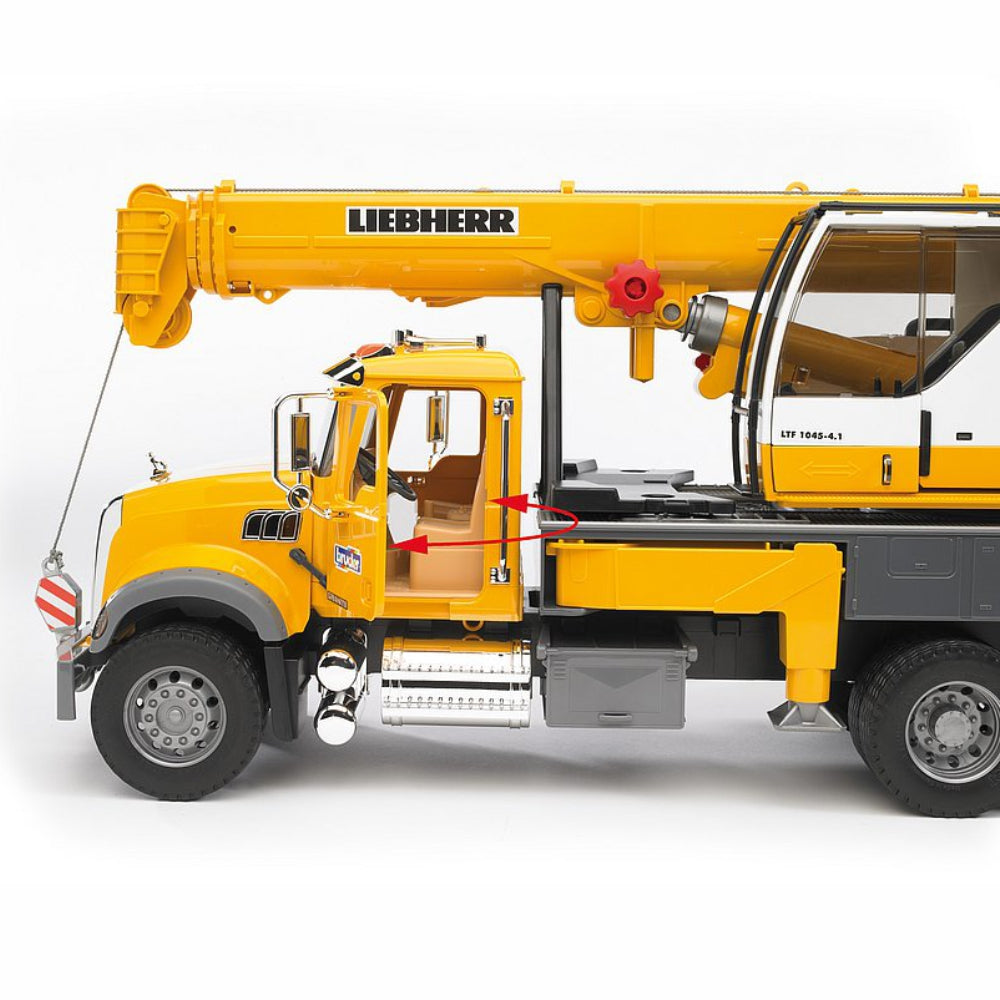 Load image into Gallery viewer, BRUDER MACK Granite Liebherr crane truck 1:16