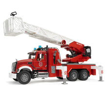 Load image into Gallery viewer, BRUDER MACK Granite Fire Engine w/Slewing Ladder &amp; Water Pump 1:16