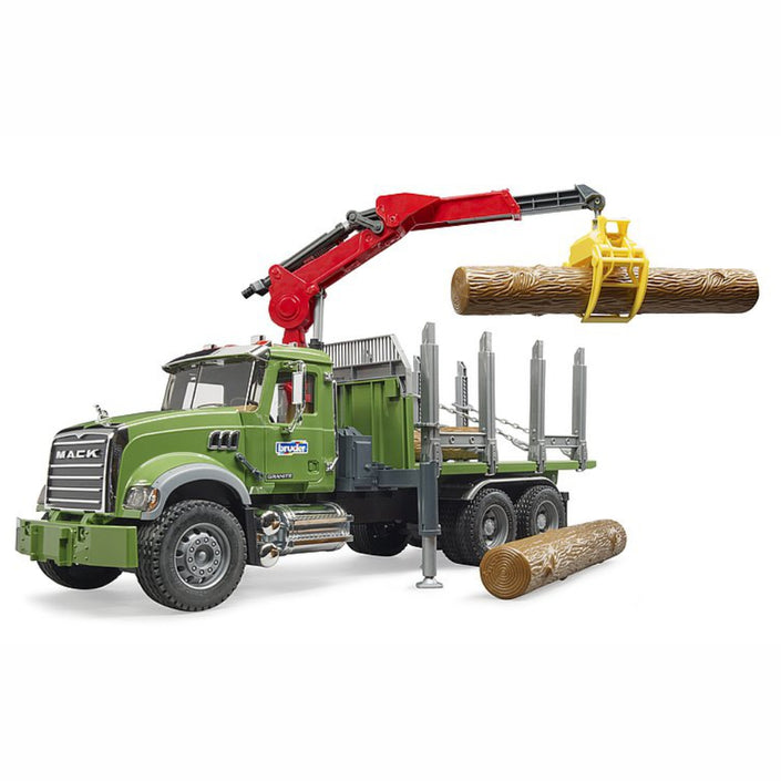 BRUDER MACK Granite Timber Logging Truck with 3 Logs 1:16
