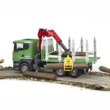 Load image into Gallery viewer, BRUDER Scania R-series Timber truck with 3 logs 1:16