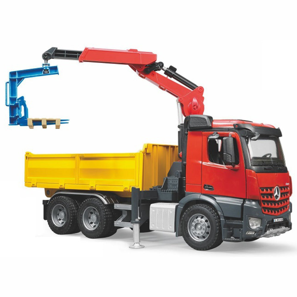 Load image into Gallery viewer, BRUDER MB Arocs Construction Truck with Crane &amp; Accessories 1:16