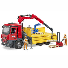 Load image into Gallery viewer, BRUDER MB Arocs Construction Truck with Crane &amp; Accessories 1:16