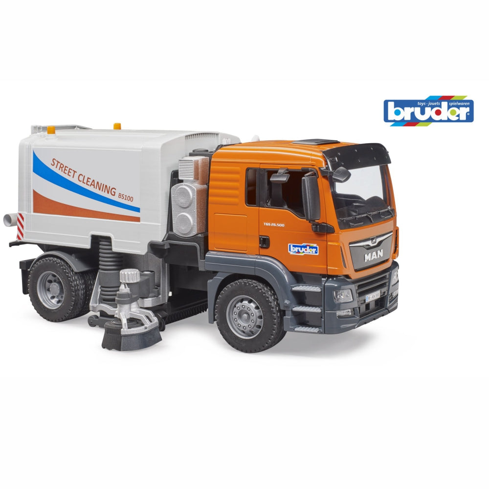 Load image into Gallery viewer, BRUDER MAN TGS Toy Street Sweeper