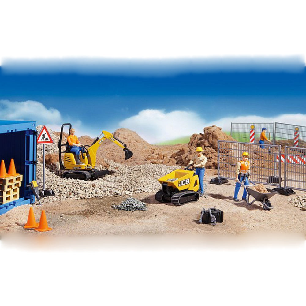 Load image into Gallery viewer, BRUDER 1:16 Bworld Construction Accessory Set: Fencing &amp; Hazard Signs