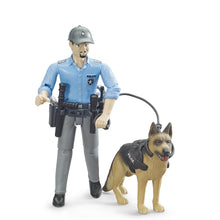 Load image into Gallery viewer, BRUDER Bworld Police Officer with dog