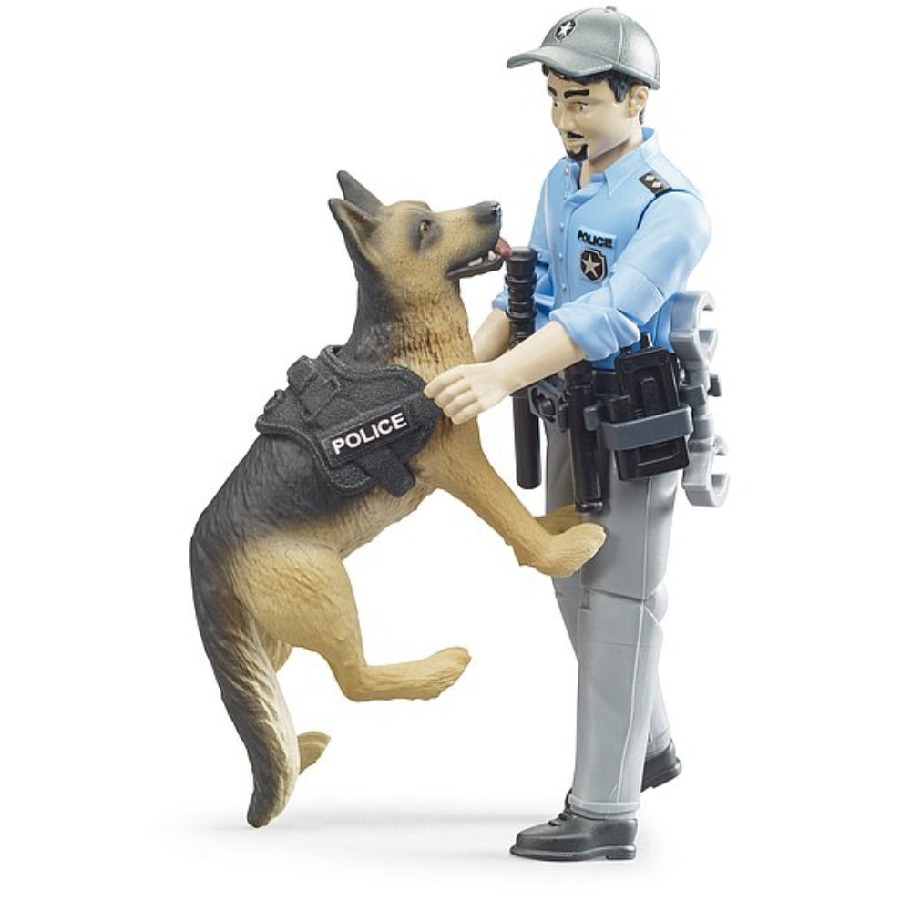 Load image into Gallery viewer, BRUDER Bworld Police Officer with dog