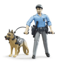 Load image into Gallery viewer, BRUDER Bworld Police Officer with dog