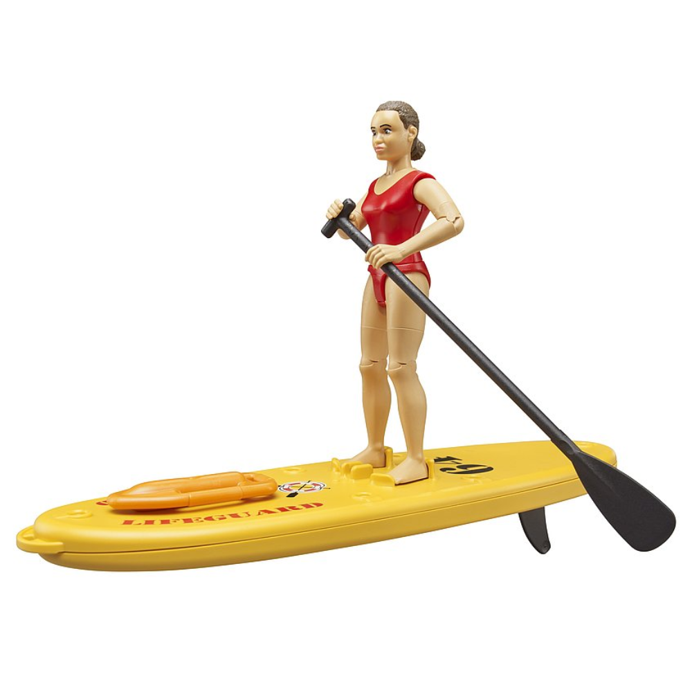 BRUDER Bworld Lifeguard with Stand-up Paddle Board