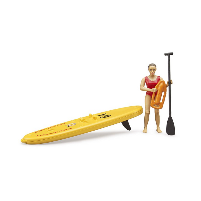 BRUDER Bworld Lifeguard with Stand-up Paddle Board