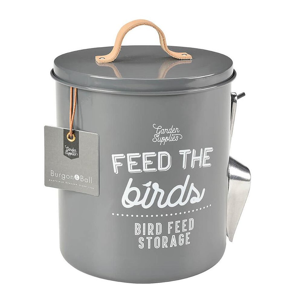 Load image into Gallery viewer, BURGON &amp; BALL Bird Food Tin with Lid - Charcoal