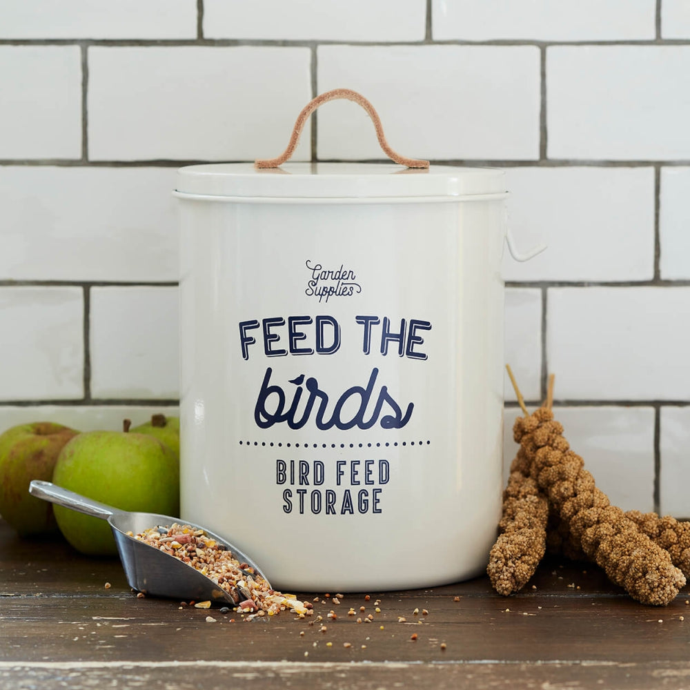 Load image into Gallery viewer, BURGON &amp; BALL Bird Food Tin with Lid - Stone