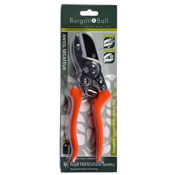 BURGON-and-BALL-Anvil Secateur-RHS-Endorsed-GTO-SCA-Botanex