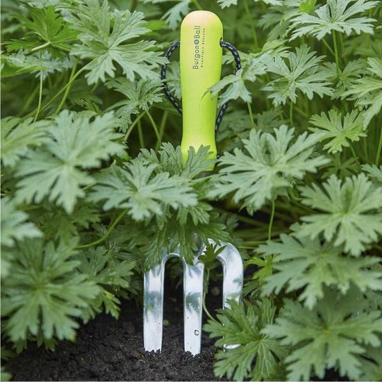 BURGON-and-BALL-NEW-FloraBrite-Hand-Fork-Yellow-GFB-HFYELL-Botanex