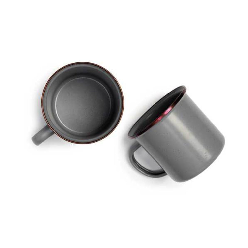 Load image into Gallery viewer, BAREBONES Enamel Cup Set 2 - Slate Grey