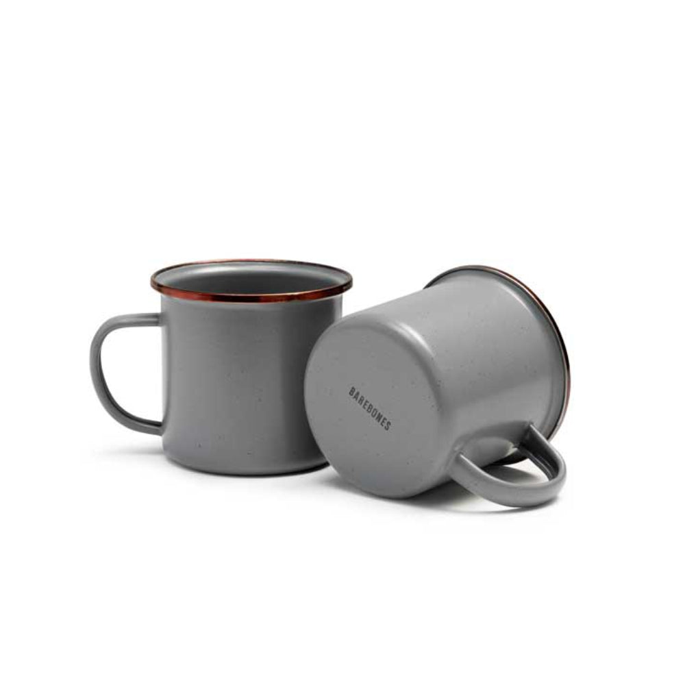 Load image into Gallery viewer, BAREBONES Enamel Cup Set 2 - Slate Grey