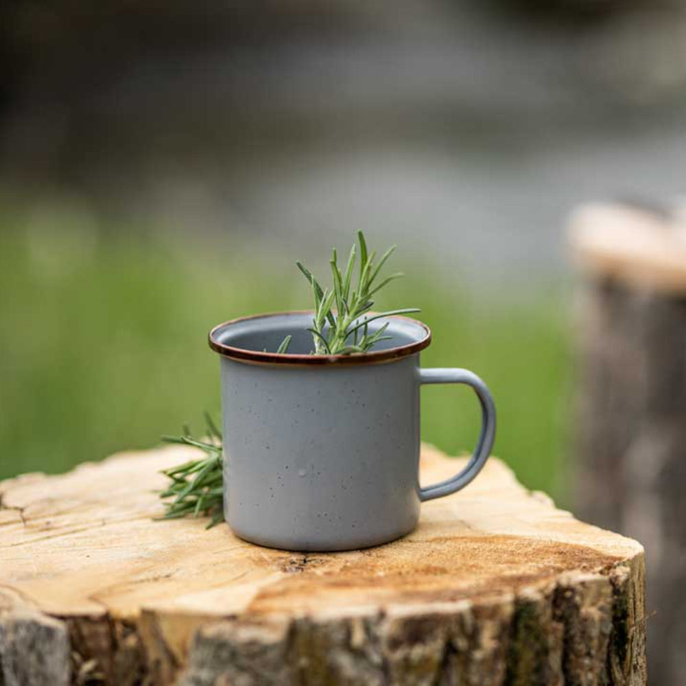 Load image into Gallery viewer, BAREBONES Enamel Cup Set 2 - Slate Grey