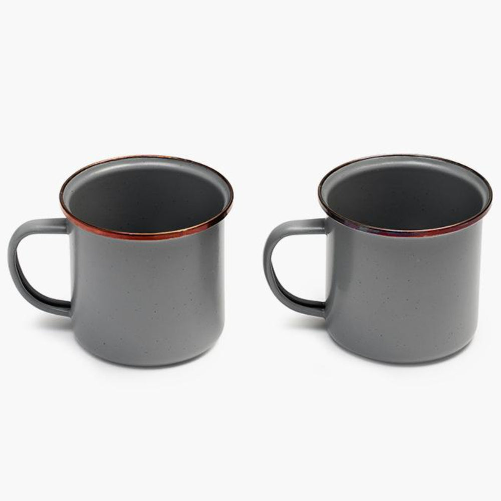 Load image into Gallery viewer, BAREBONES Enamel Cup Set 2 - Slate Grey