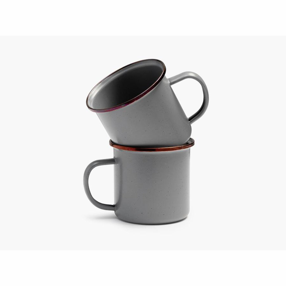 Load image into Gallery viewer, BAREBONES Enamel Cup Set 2 - Slate Grey