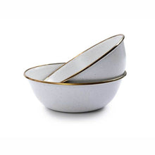 Load image into Gallery viewer, BAREBONES Enamel Bowl Set 2 - Eggshell White