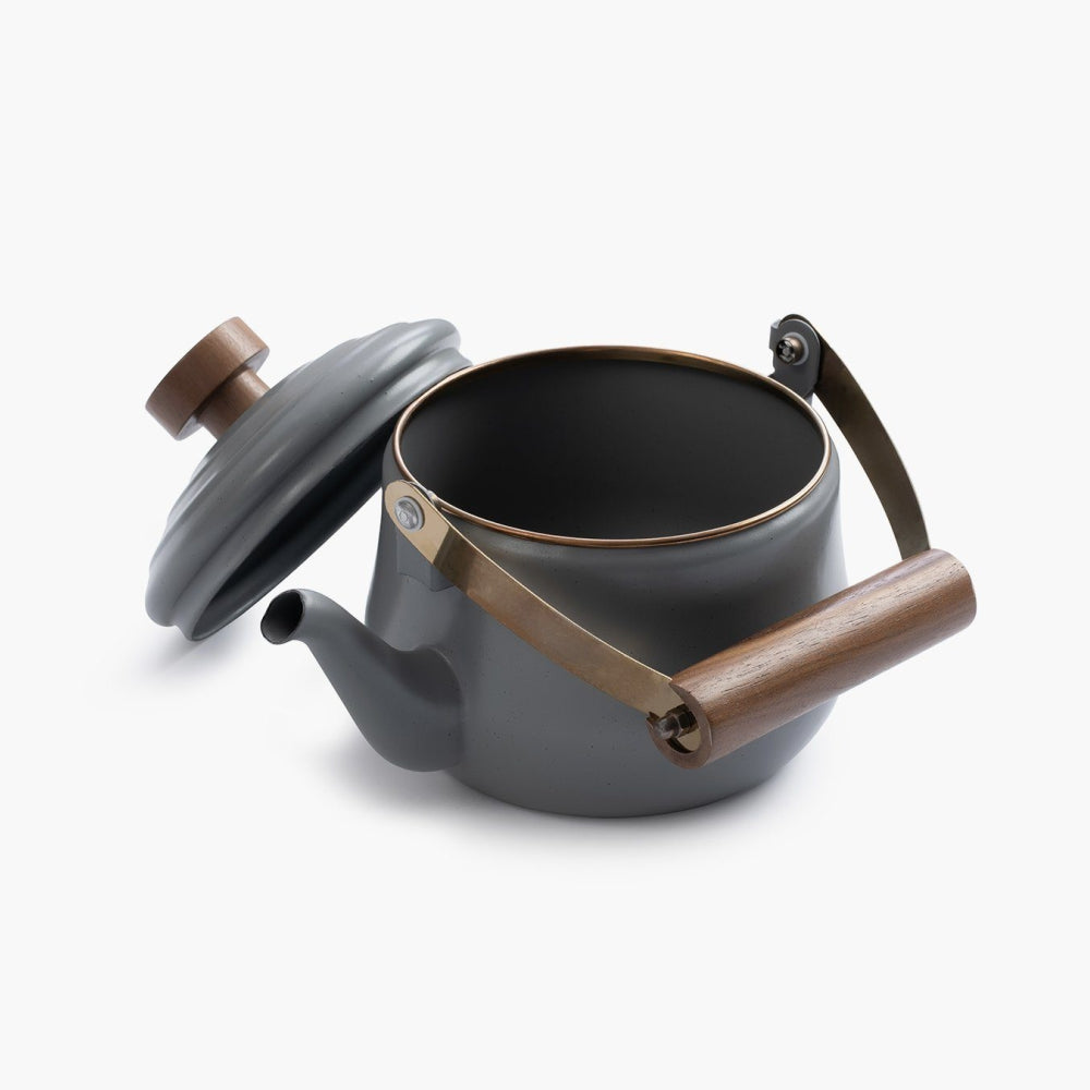 Load image into Gallery viewer, BAREBONES Enamel Teapot - Slate Grey